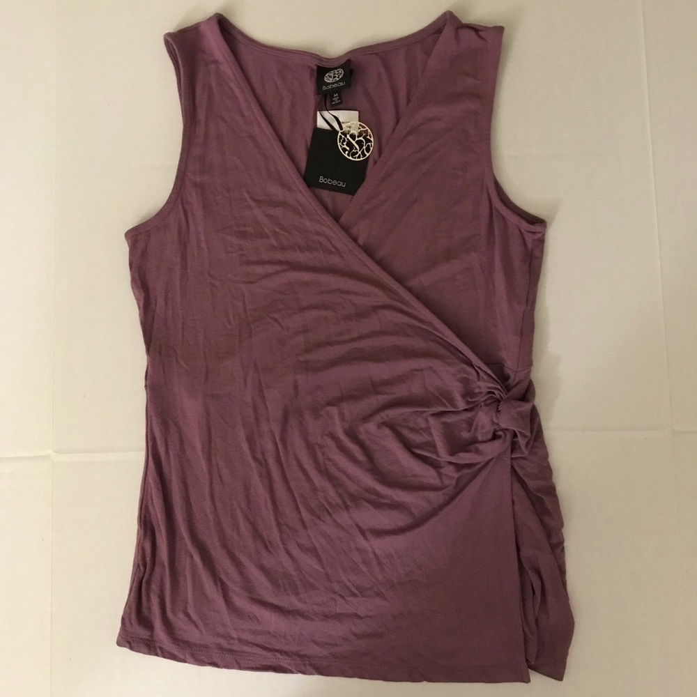 Bobeau mauve sleeveless tops